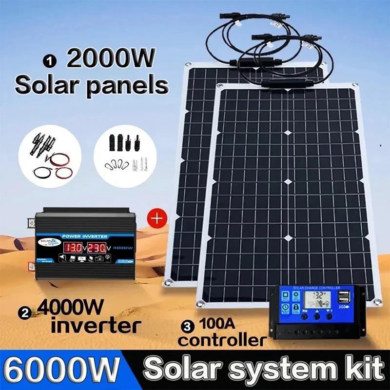 Grid Tie Inverter Limiter 2000W - Универсальный солнечный комплект мощностью 2000 Вт.
