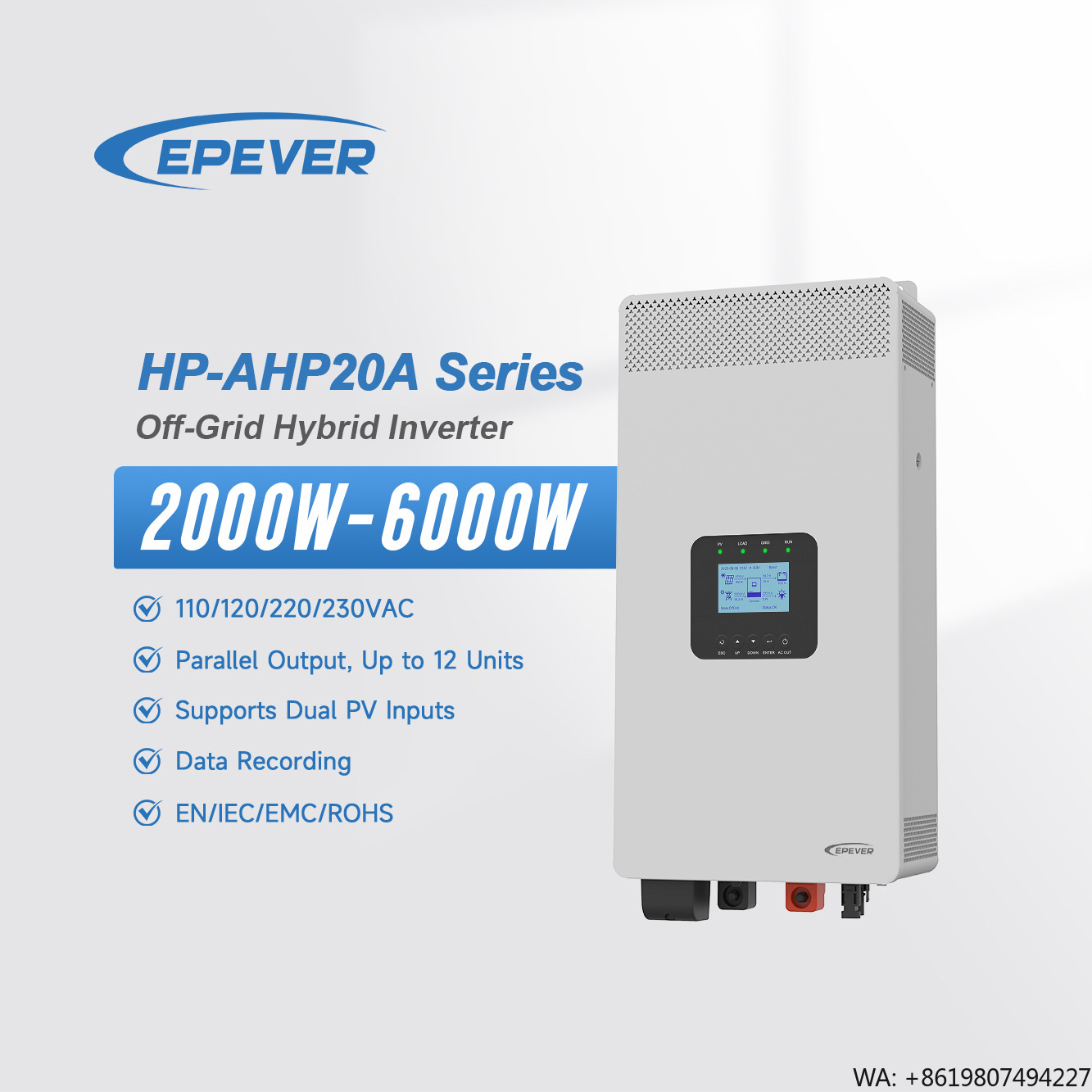 Hybrid Solar Inverter 5.5Kw Mppt 48V - Гибридный солнечный инвертор Epever MPPT: DC