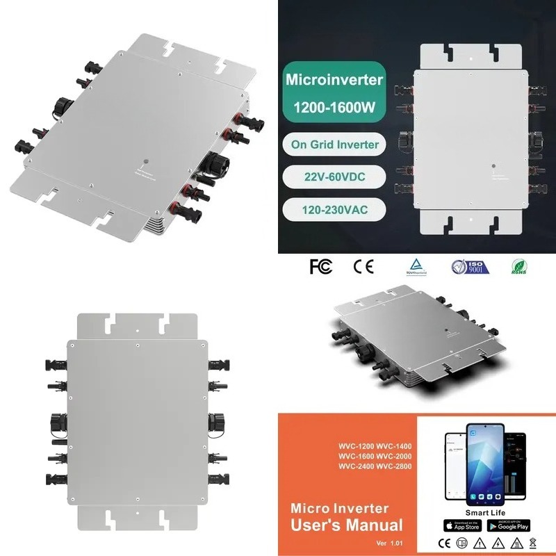 Micro Inverter 1400W Solar Grid Tie - Умный Wi-Fi микроинвертор для мониторинга через