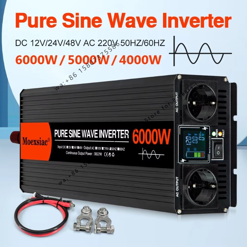 Pure Sine Wave Inverter 5000W 48V 220V - Солнечный инвертор Moexsiac с чистой синусоидой