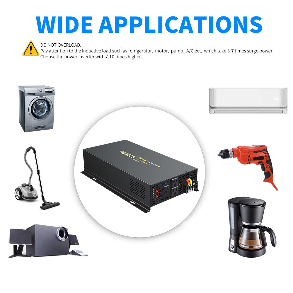 Pure Sine Wave Inverter 5000W 48V 220V - Надежный преобразователь солнечной энергии с проводным