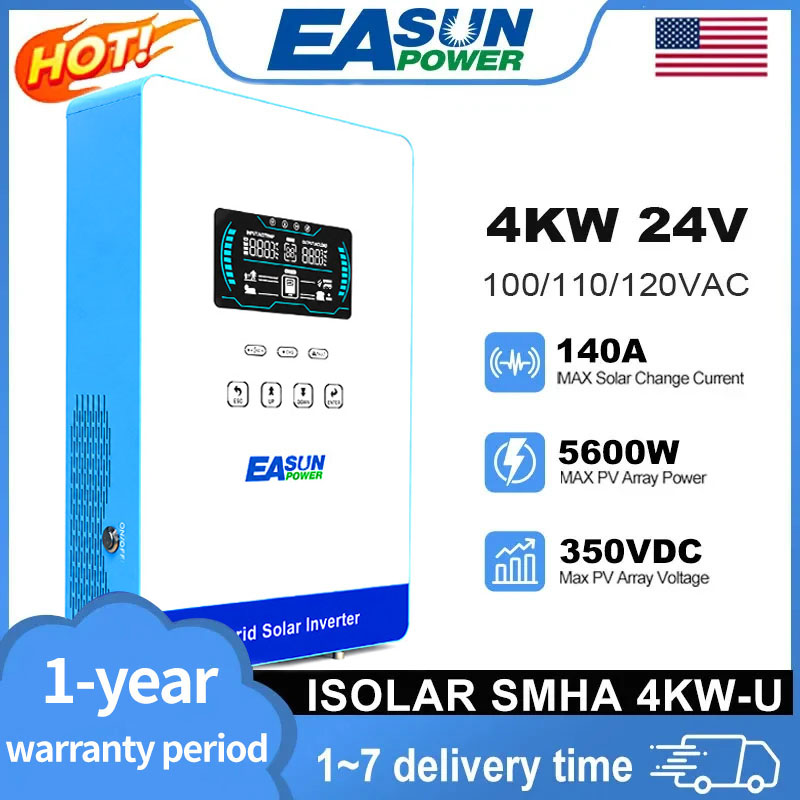 Grid Tie Inverter Limiter 2000W - EASUN POWER 4000W 110V Автономный гибридный