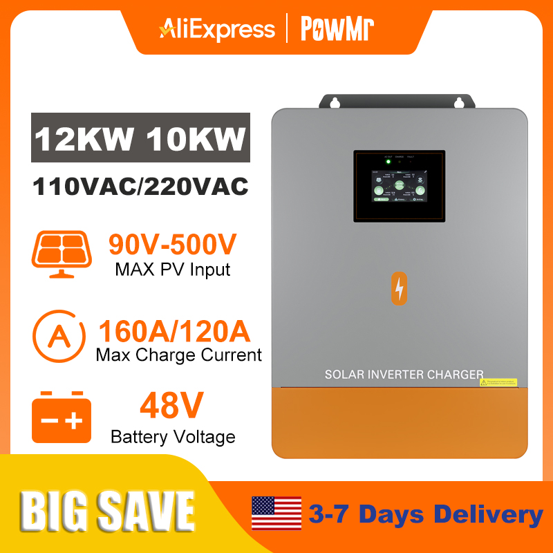 Split Phase Inverter 10Kw 110V 220V - Инвертор PowMr 12 кВт 10 кВт