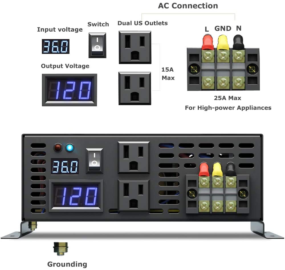 Инвертор солнечной энергии с ч – обзор и цена Pure Sine Wave Inverter 5000W 48V 220V