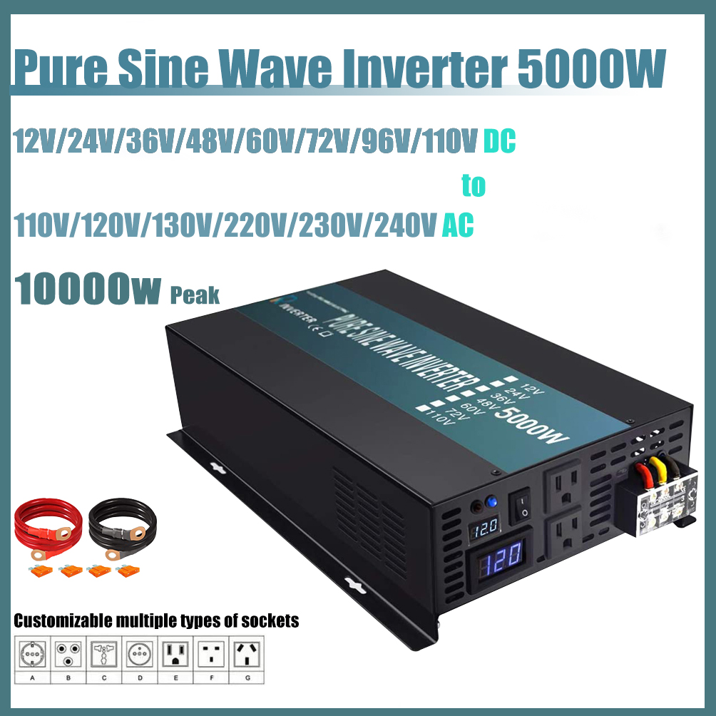Инвертор солнечной энергии с ч – обзор и цена Pure Sine Wave Inverter 5000W 48V 220V