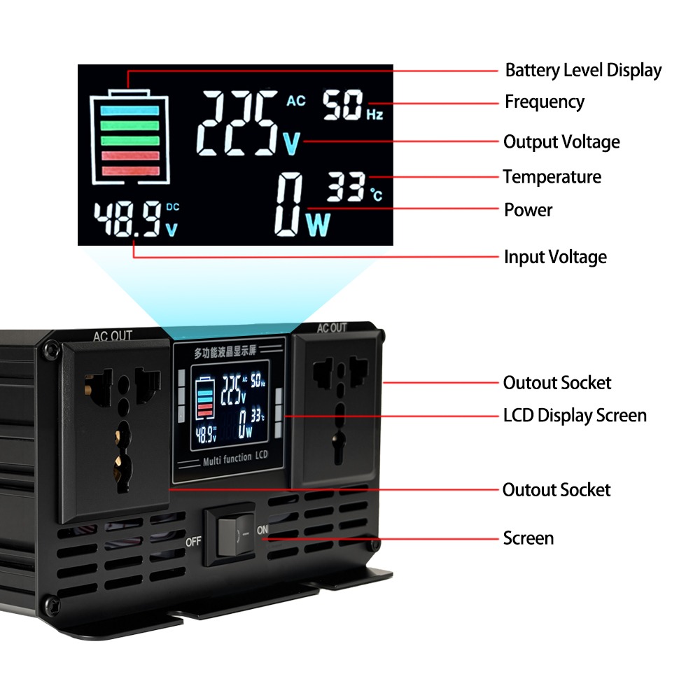 Чистая синусоида инвертор пост – обзор и цена Pure Sine Wave Inverter 5000W 48V 220V