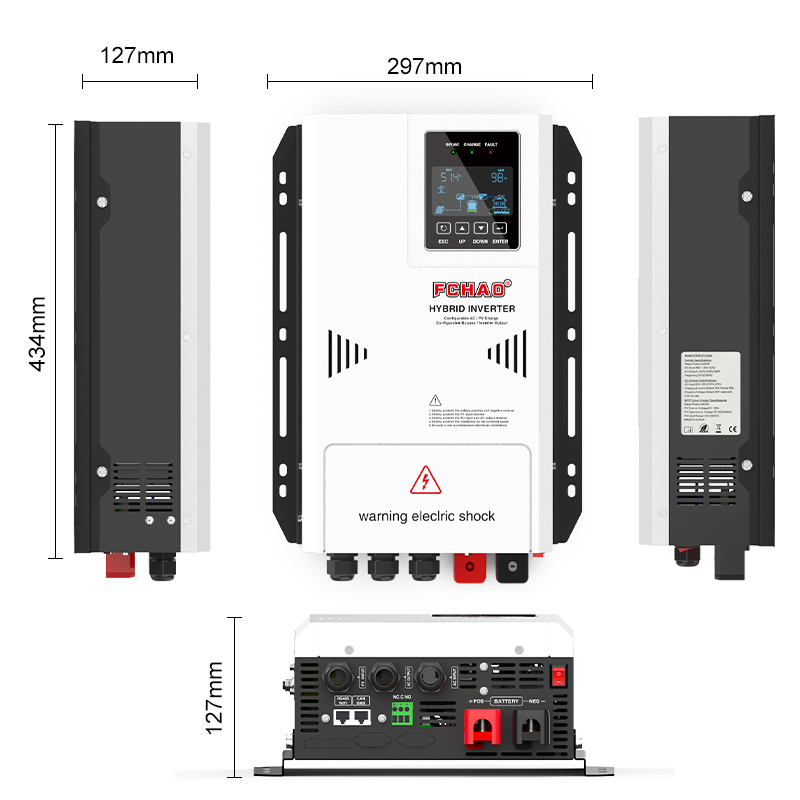 Гибридный солнечный инвертор F – обзор и цена Hybrid Solar Inverter 5.5Kw Mppt 48V
