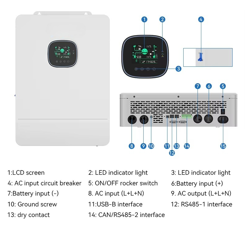 Гибридный солнечный инвертор 1 – обзор и цена Split Phase Inverter 10Kw 110V 220V