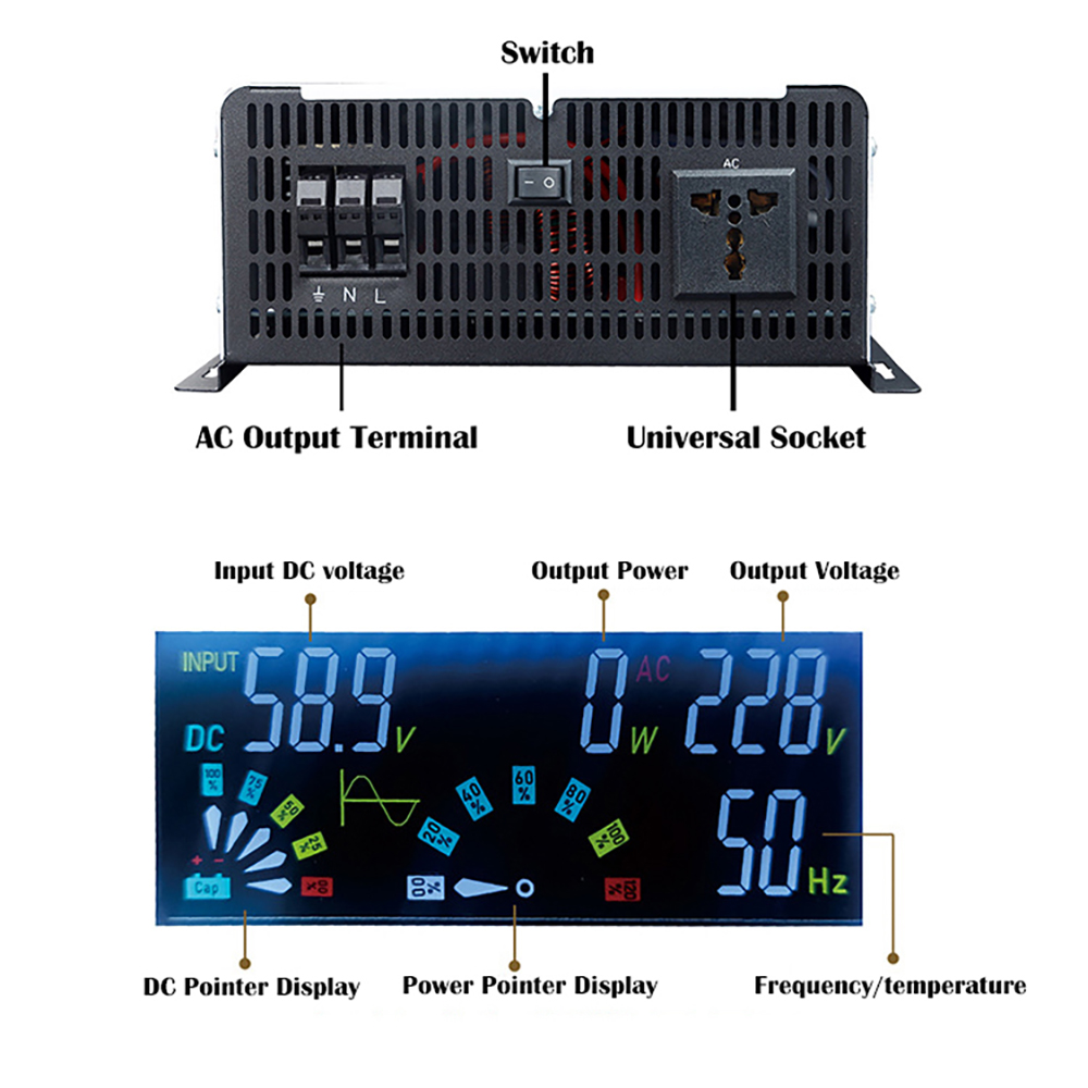 Инвертор немодулированного син – обзор и цена Off Grid Solar Inverter 48V 6000W