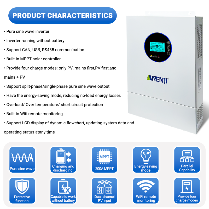 Гибридный солнечный инвертор A – обзор и цена Off Grid Solar Inverter 48V 6000W