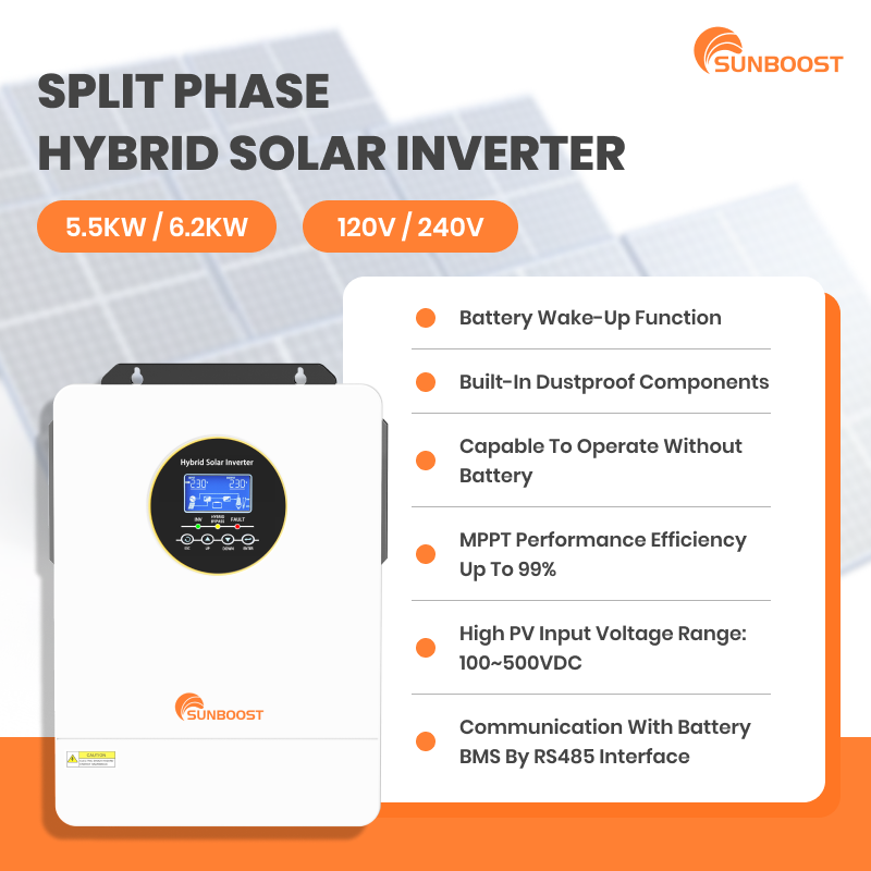 Sunboost 3Kw 4Kw 5000W 5.5Kw 6 – обзор и цена Hybrid Solar Inverter 5.5Kw Mppt 48V