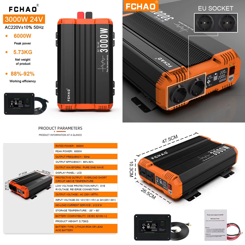 Инвертор с чистой синусоидой д – обзор и цена Off Grid Solar Inverter 48V 6000W