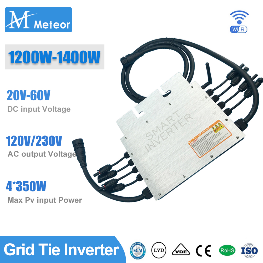 1200 Вт 1400 Вт Микроинвертор  – обзор и цена Micro Inverter 1400W Solar Grid Tie