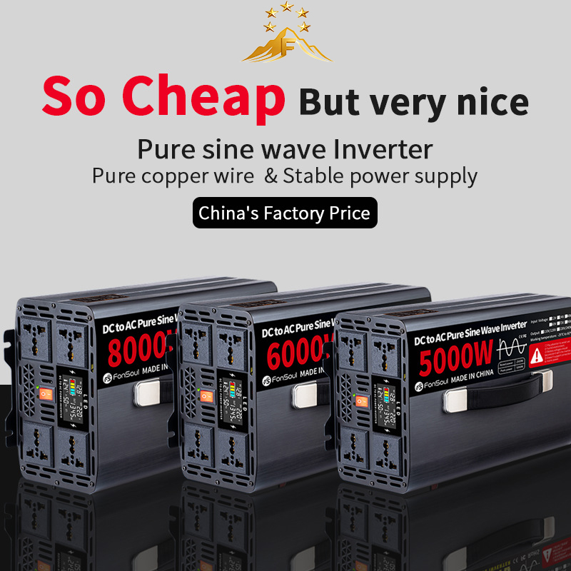 Инверторы 5 кВт, 6 кВт, 8 кВт  – обзор и цена Pure Sine Wave Inverter 5000W 48V 220V