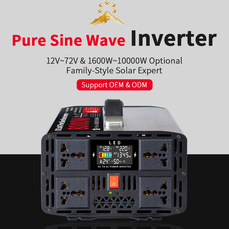 Инверторы 5 кВт, 6 кВт, 8 кВт  – обзор и цена Pure Sine Wave Inverter 5000W 48V 220V