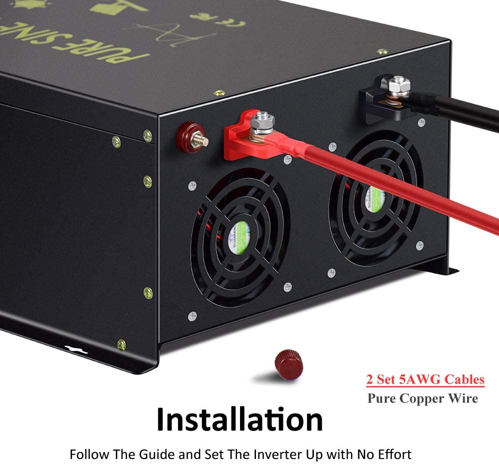 Солнечный инвертор с чистой си – обзор и цена Pure Sine Wave Inverter 5000W 48V 220V