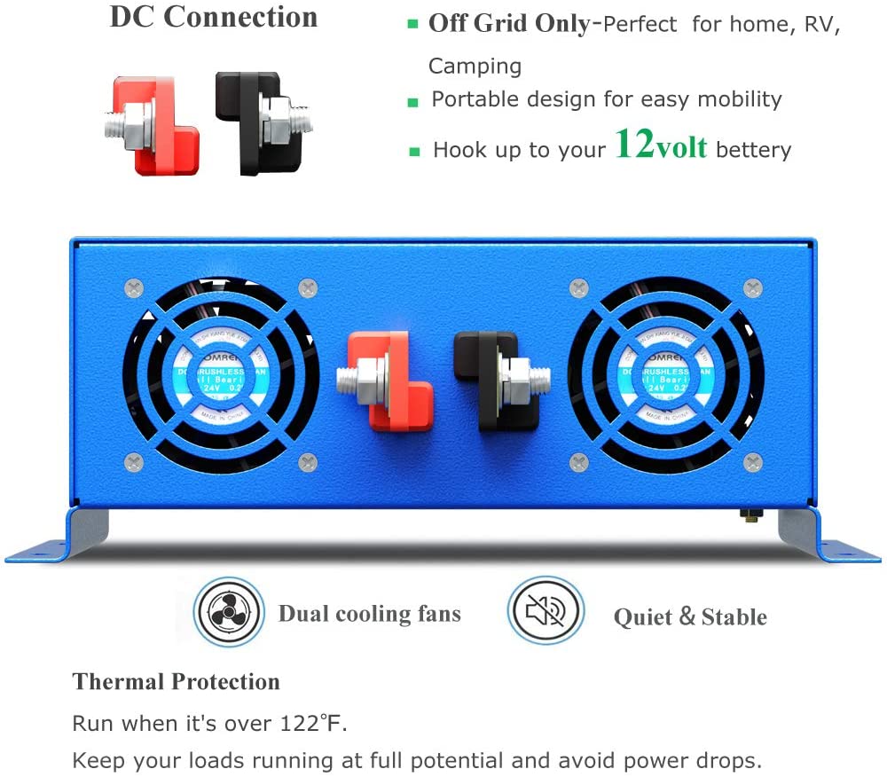 Инвертор чистой синусоиды 3000 – обзор и цена Inverter Pure Sine Wave 60Hz 120V 3000W