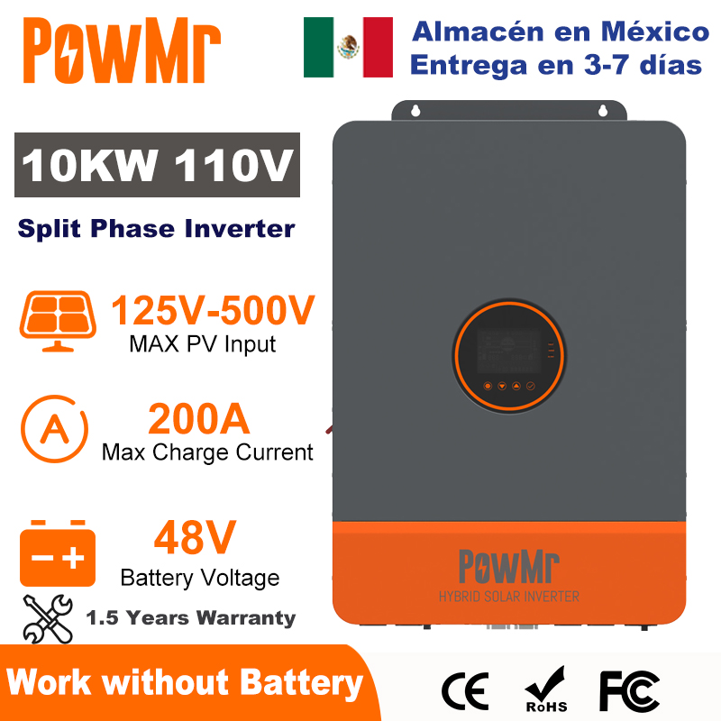PowMr 10 кВт разделенный фазов – обзор и цена Split Phase Inverter 10Kw 110V 220V