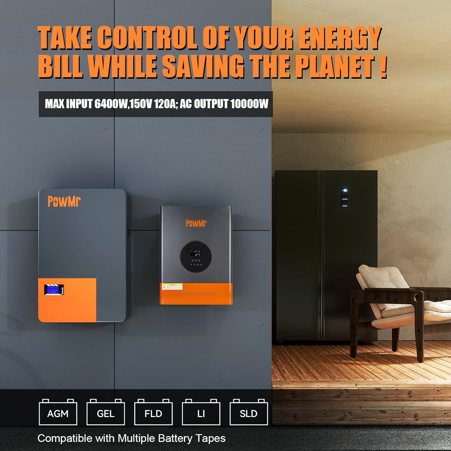 Инвертор PowMr 10 кВт/5 кВт, д – обзор и цена Split Phase Inverter 10Kw 110V 220V